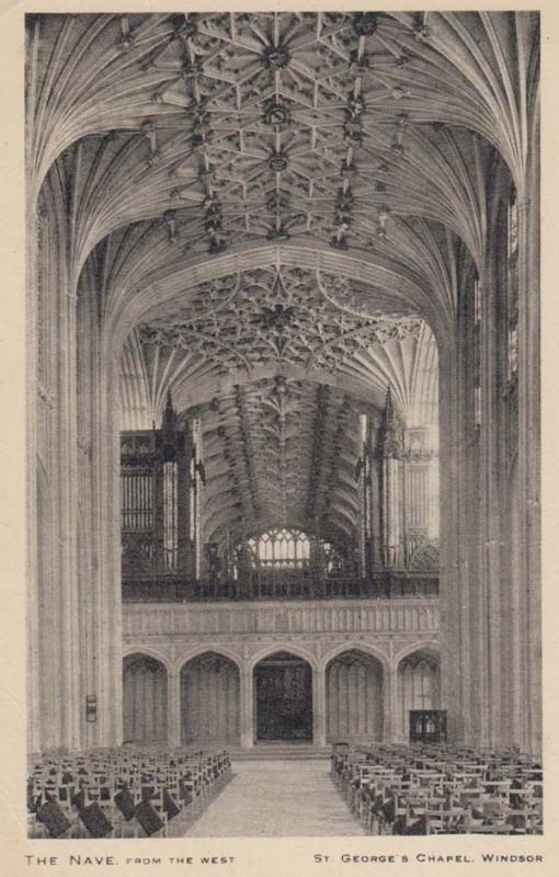 The Nave From The West Windsor Castle Rare Antique Tucks Mint Postcard