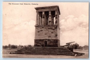 Kimberley Northern Cape South Africa Postcard Honoured Dead Memorial c1910