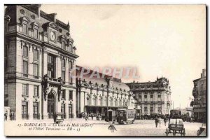 Old Postcard Bordeaux Gare Du Midi and L & # 39Hotel Terminus