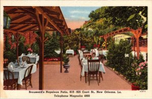 New Orleans, LA Louisiana  BROUSSARD'S RESTAURANT Napoleon Patio LINEN  Postcard