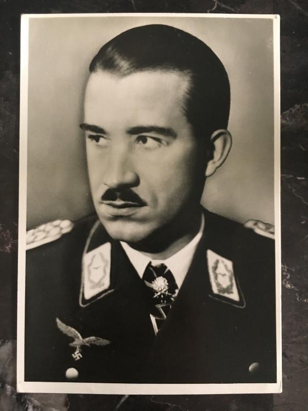 1944 RPPC Postcard Cover Lindau Germany Luftwaffe Fighter Pilot Adolf Galland