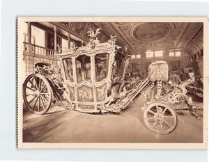 Postcard The Crown Coach, Museu Nacional Des Coches, Lisbon, Portugal