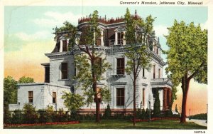 Vintage Postcard 1920's Governor's Mansion House Jefferson City Missouri MO