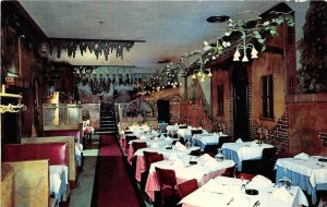 Chicago Illinois 1960s Postcard Italian Village Restaurant Dining Room Interior