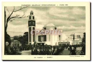 Paris-France-1931-International Exhibition Post-Algeria-Minaret Card Old Colo...