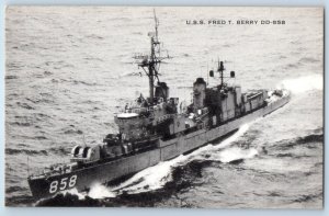 USS Fred T. Berry US Atlantic Fleet Home Ported At Newport RI Postcard