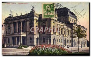 Postcard Old Theater Zurich Stadttheater