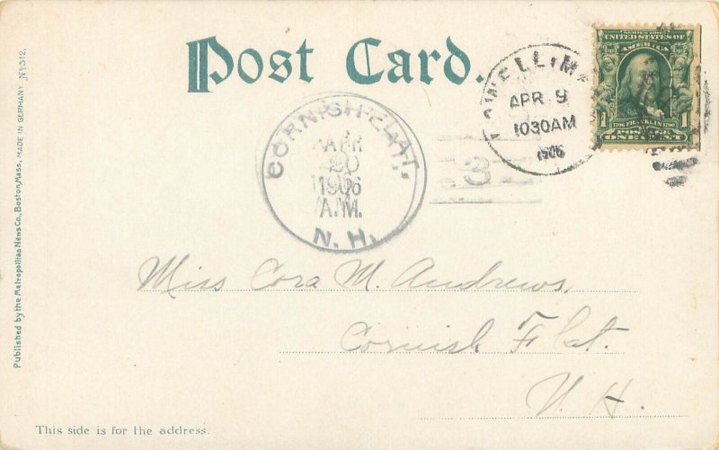Lowell Massachusetts Post Office 1906 Undivided Back Postcard Used