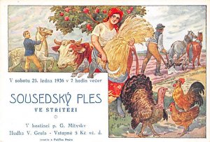 Sousedsky Ples Ve Stritezi Europe Poster Art Unused 