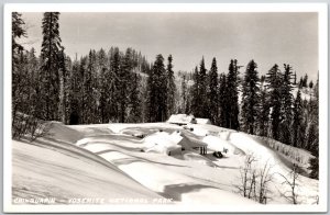 Overplied Snow Covering Cabins, Chinquapin Yosemite National - Vintage Postcard