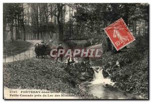 Fontenay sous Bois Old Postcard small waterfall near Lake Minimes