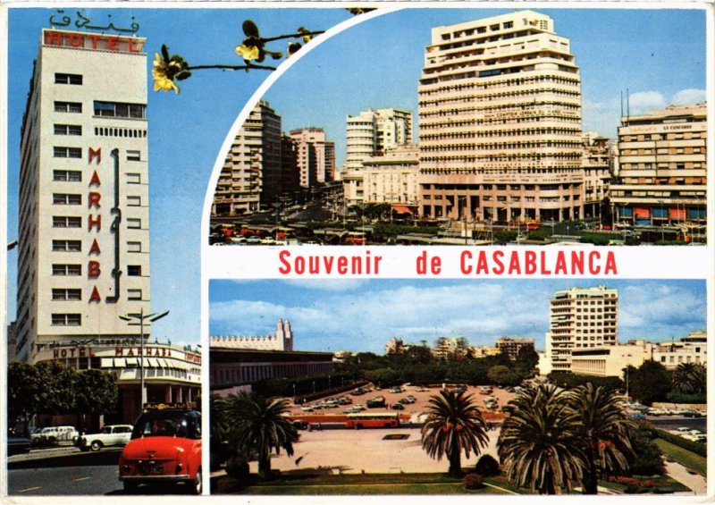 CPM AK MAROC CASABLANCA Hotel Marhaba - Place Mohammed V (67487)