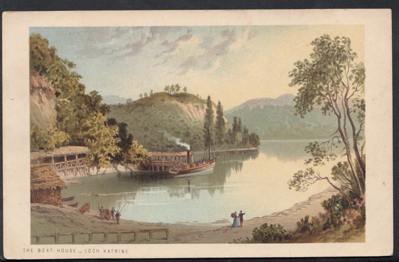 Scotland Postcard - The Boat House, Loch Katrine    B1059 