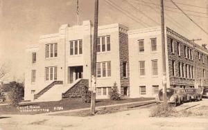 Real Photo Court House Hardin Montana Antique Postcard L2814