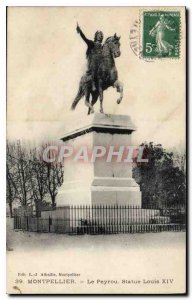 MONTPELLIER Old Postcard The Peyrou Statue of Louis XIV