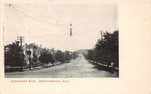 J39/ Birmingham Alabama Postcard c1910 Highland Avenue Homes 126