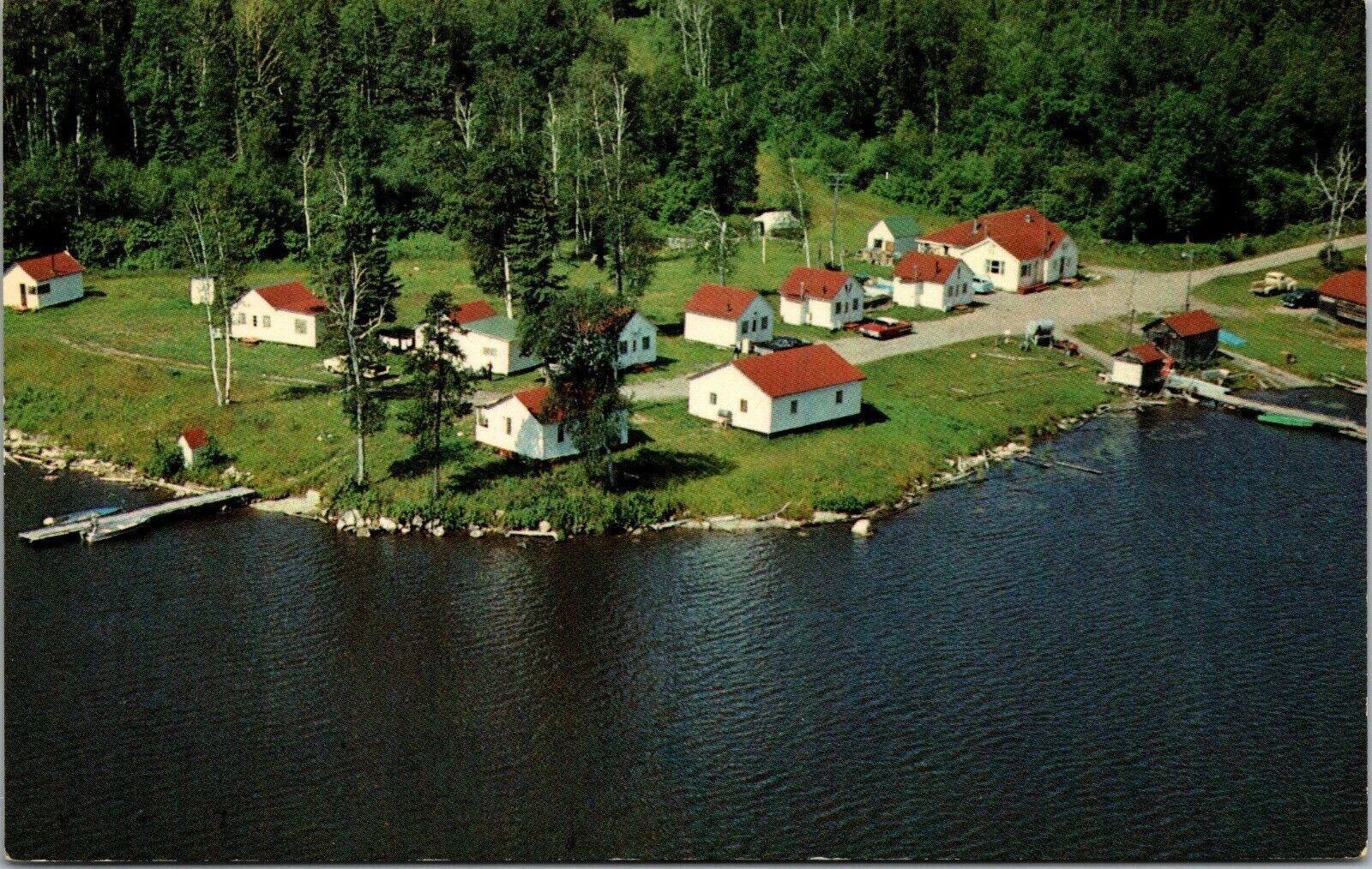 Vtg Goose Bay Camp on Lake Lac Seul Ear Falls Ontario Canada Postcard