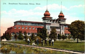 Postcard MT Helena Broadwater Natatorium Railroad Pub. J.L. Robbins ~1915 V195