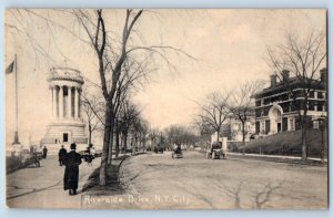 New York City New York NY Postcard Riverside Drive Exterior 1907 Vintage Antique