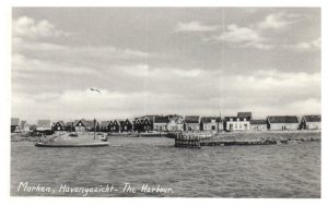 The Harbour on Marken Island Havengezicht Netherlands RPPC Postcard