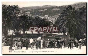 Old Postcard Monte Carlo Gardens Caught I Entree Casino