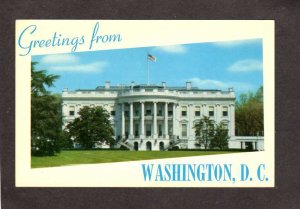 DC Greetings From Washington DC White House South Portico Postcard