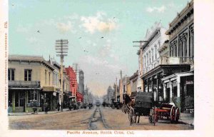 Pacific Avenue Santa Cruz California 1905c postcard