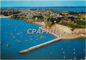 Postcard Moderne Saint Cast C N Aerial view of Port Isle