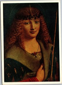 Postcard Art Boltraffio, Giovanni portrait of a boy as Saint Sebastian