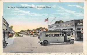 All States Court Motel Auto Bus St Petersburg Florida 1920s postcard