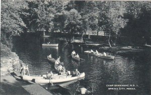 Canoeing At Camp Sankanac Spring City Pennsylvania Artvue