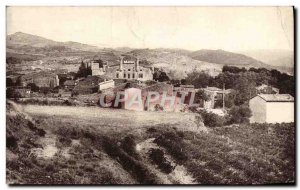 Old Postcard Ladern Sur Lauquet The castle and the village