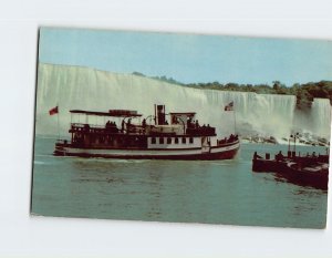 Postcard Maid of the Mist Steamer Approaching Dock Niagara Falls Ontario Canada