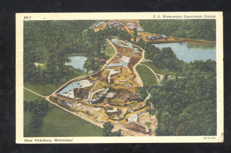 VICKSBURG MISSISSIPPI U.S. WATERWAYS EXPERIMENT STATION VINTAGE POSTCARD