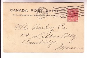 Canadian Postal Stationery George V Red, Used 1916, Ontario