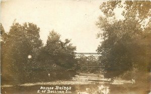 Postcard RPPC C-1910 Illinois Sullivan Nelson Bridge 23-12126