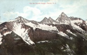 The Sir Donald Glacier British Columbia Mountain Summit Vintage Postcard 1910