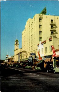 Santa Cruz, CA California  STREET SCENE Waffle Cafe~40's & 50's Cars  Postcard