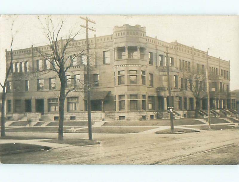 Old rppc BUILDING SCENE Architecture Postcard AB1098