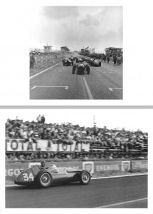 2~4X6 Postcards Reims, France  1958 FRENCH GRAND PRIX & Juan Fangio REPROS~2000