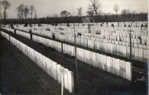 Somme Peronne Published French Military Graveyard RPC WW1 Postcard