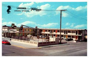 Postcard LODGE SCENE Laramie Wyoming WY AU6163