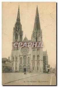 CARTE Postale Old Chartres Cathedrale