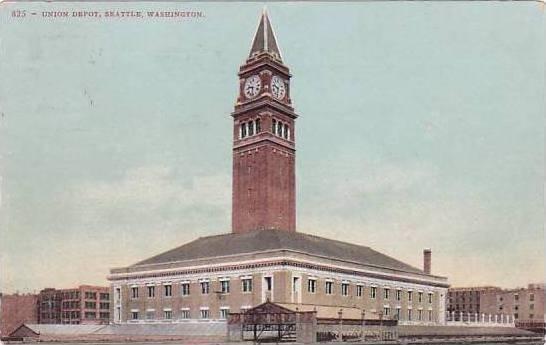 Washington Seattle Union Railroad Depot 1909