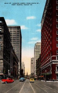 Fort Worth, Texas - Main St., looking North from Ninth Street - in the 1940s