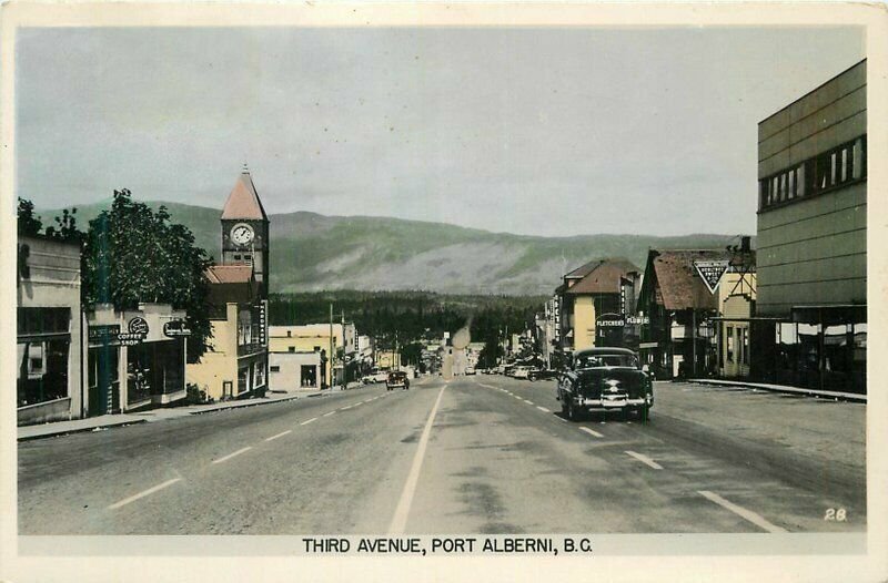 Canada 1953 Alberni BC Third Avenue #28 Gowen RPPC Photo Postcard 22-4292