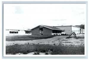 Vintage Elementary School Playground Brown City MI Real Photo RPPC P141