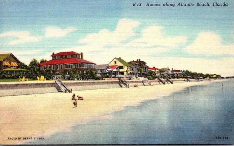 Florida Atlantic Beach Beachfront Homes Curteich