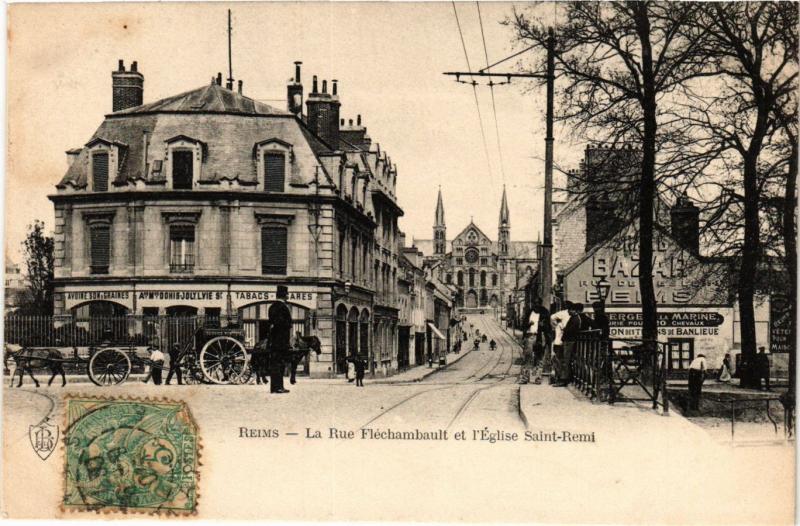 CPA Reims - La Rue Flechambault (277066)