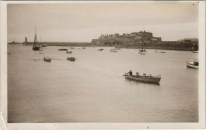 PC CHINA, PORT SCENE, Vintage REAL PHOTO Postcard (b33941)